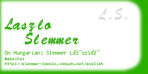 laszlo slemmer business card